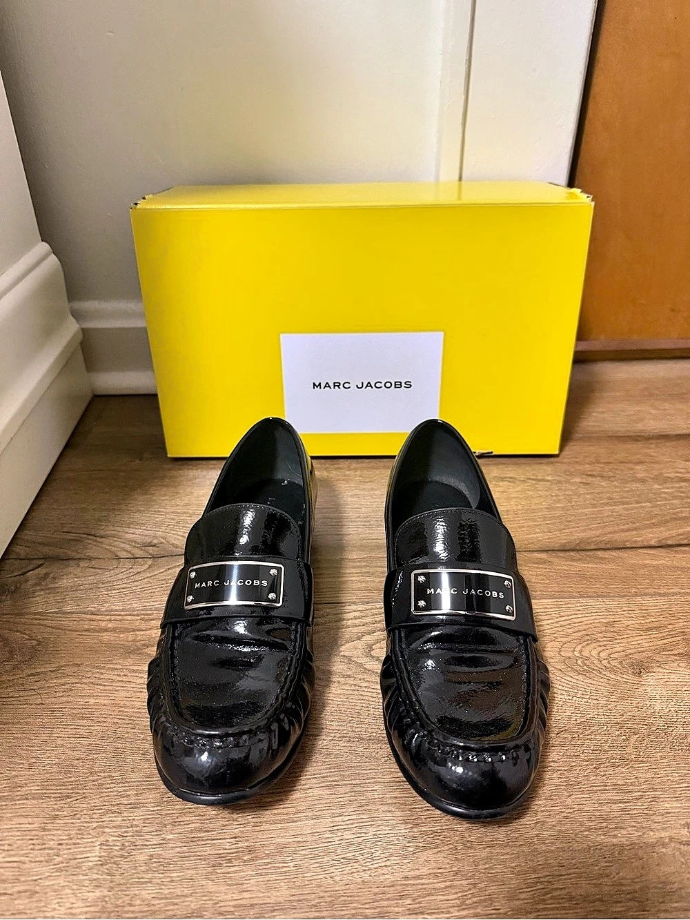 Marc Jacobs The Bold Logo Loafer Patent Black US 9